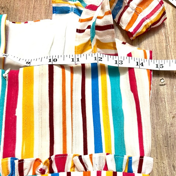 Anthropologie Tularosa Stripe Ruffle Strap and Hem Jumpsuit EUC Boho Size S - Picture 10 of 15